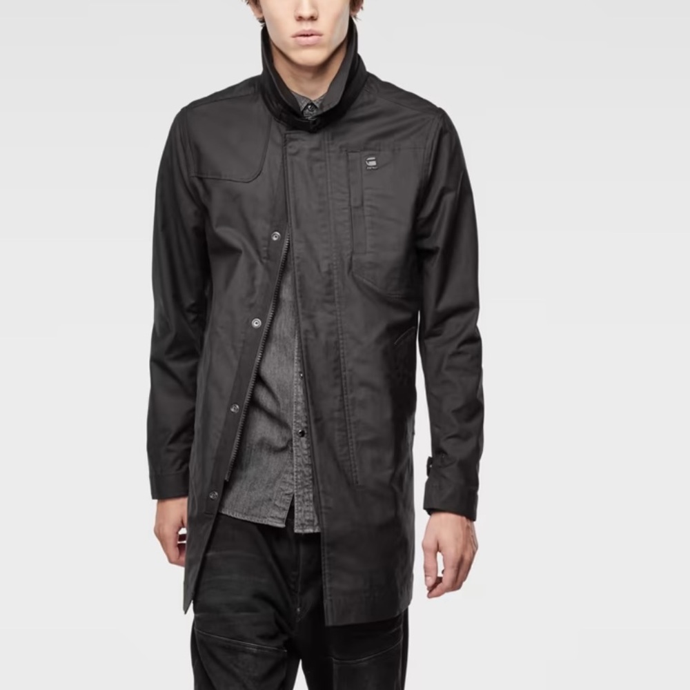 G-Star - Men’s Lightweight Black Trench, Size Small